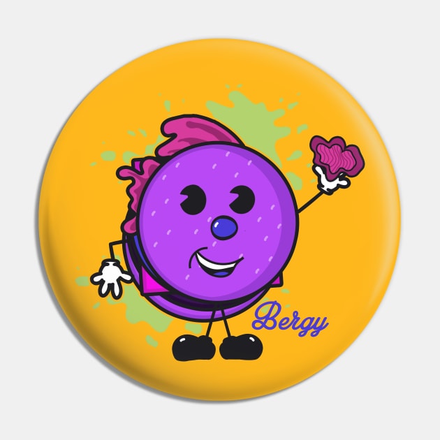 Pop Art for Kids | Bergy | Purple Pin by Royal Mantle