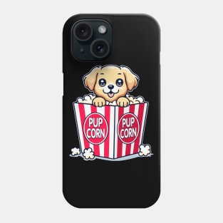 Pupcorn Cute Puppy Popcorn Funny Pun Phone Case