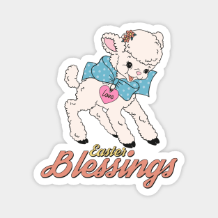 Easter Blessings - Cute Easter lamb Magnet