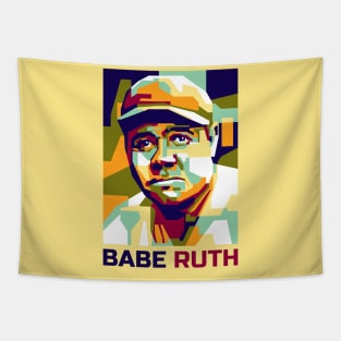 Abstract Popart Babe Ruth Tapestry