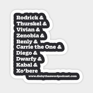 DBTS Characters Magnet