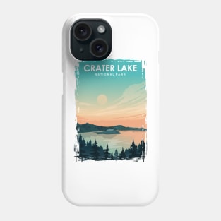 Crater Lake National Park Travel Poster Phone Case