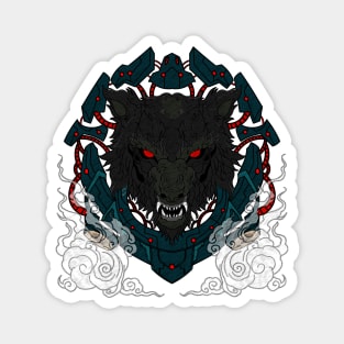 Mecha Wolf Magnet