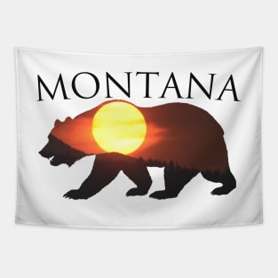 Montana Sunrise Grizzly Bear Tapestry