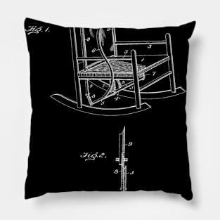 Massage Chair Vintage Patent Hand Drawing Pillow