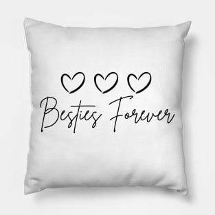 besties forever Heart love Pillow