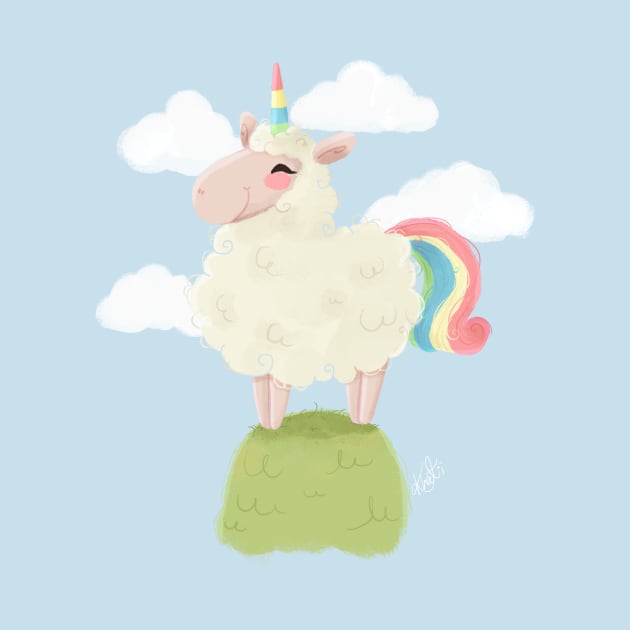 Sheep-unicorn by Khatii