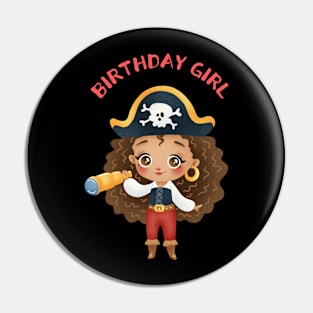 Pirate Girl - Pirate Birthday Girl Pin