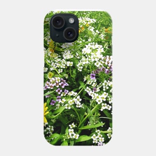 White, Lavender and Yellow Wild Flowers Phone Case