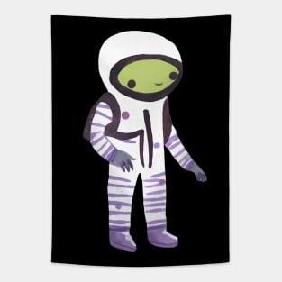 Cute Watercolor Alien Astronaut Tapestry