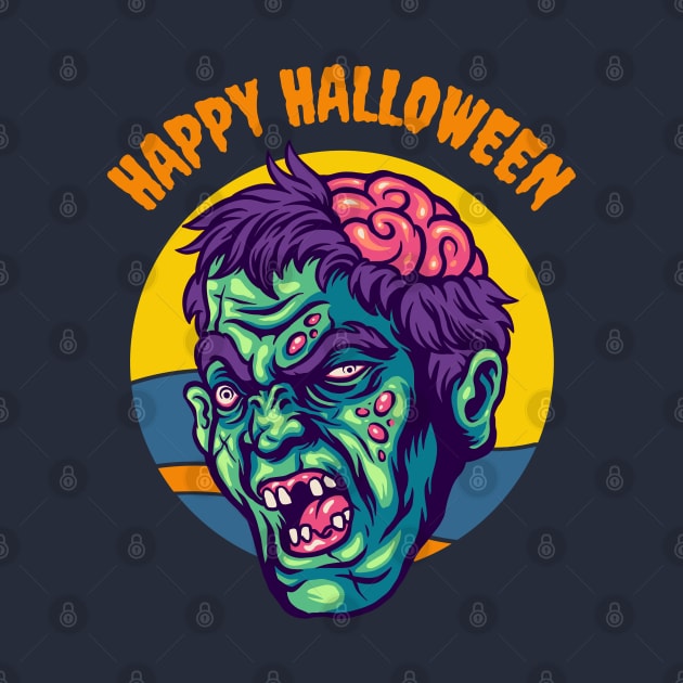 Halloween Scary Zombie Brain Out by divinoro trendy boutique