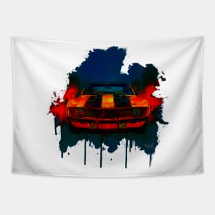 Dark and angry Camaro Tapestry