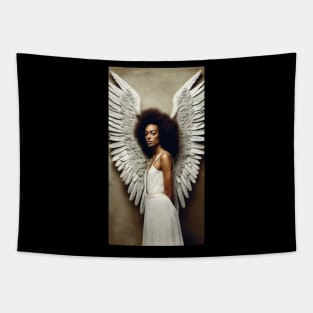 White Ebony Angel Wings 2024 Tapestry