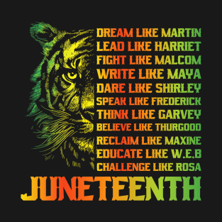 Juneteenth Shirt Dream Like Leaders Black History Women Men T-Shirt