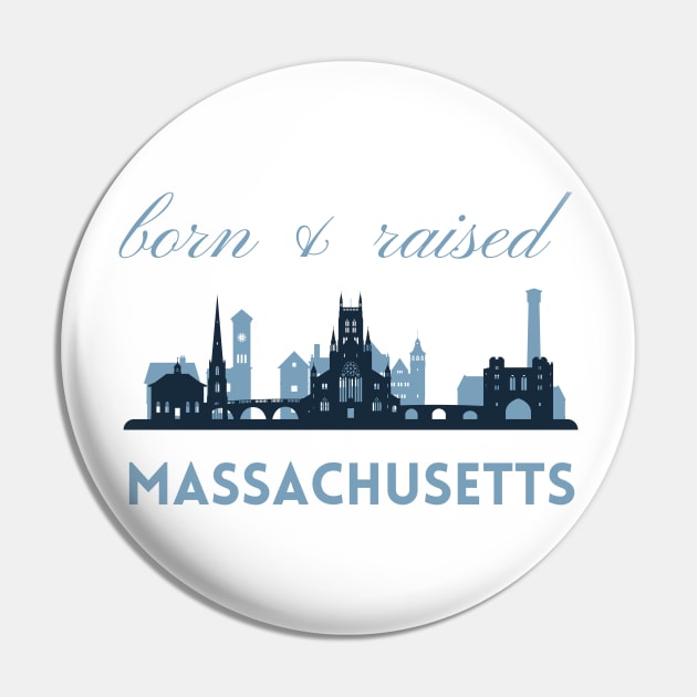 Born and raised Massachusetts Id rather be in Boston MA skyline state trip Pin by BoogieCreates