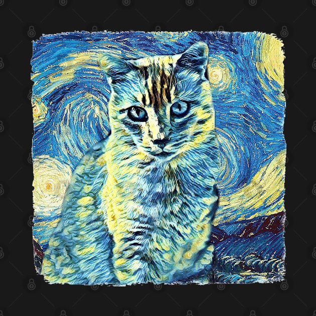 Furry Cat Van Gogh Style by todos