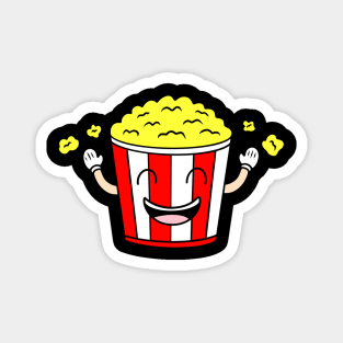 Funny cartoony popcorn Magnet