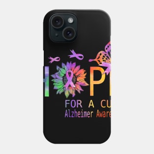 Hope For A Cure Alzheimer Awareness Gift Phone Case