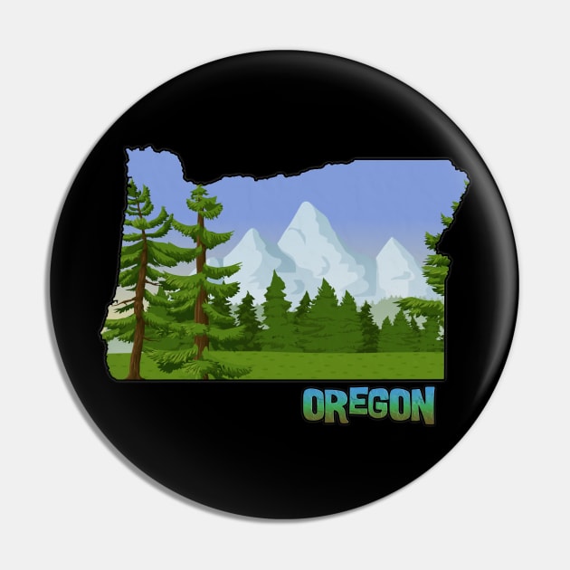 Oregon State Outline Pin by gorff