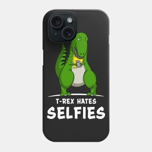 T-Rex Dinosaur Hates Selfies Comedy Phone Case