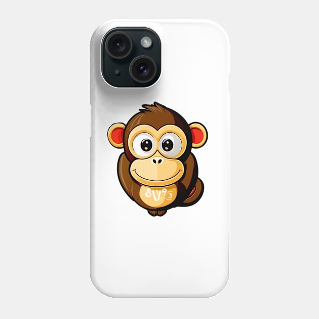 funny monkey Phone Case by Ardins