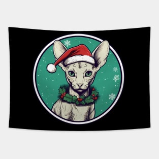 Cornish Rex Cat Xmas, Love Cats Tapestry