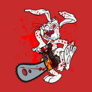 Chainsaw Bunny Cartoon T-Shirt