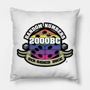 Six-Sided Dice: Random Numbers since 2000BC Pillow