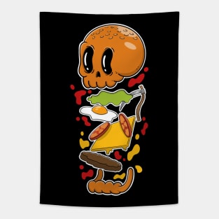 Skull Burger Tapestry