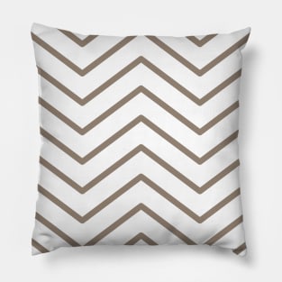 Brown Zigzag Lines Pattern Pillow