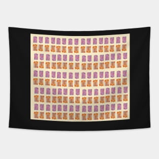 European Townhouse Tile Pattern Tapestry