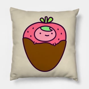 Chocolate Covered Strawberry Pillow