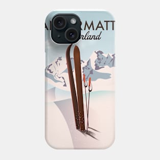 Andermatt Switzerland ski poster Phone Case