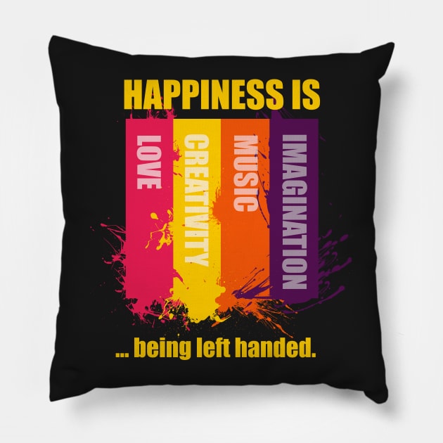 Left Handers - Happiness Pillow by i2studio