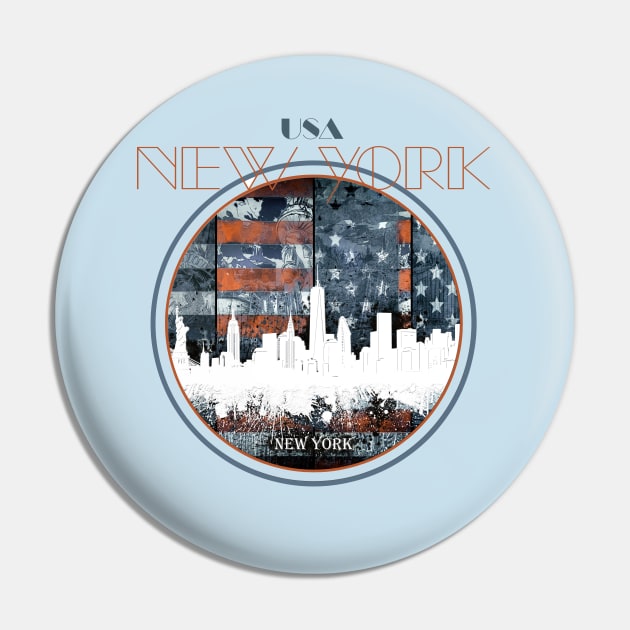 new york skyline Pin by BekimART