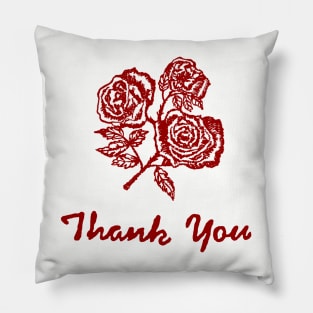 Thank You Gratitude 90s Retro Aesthetics Pillow