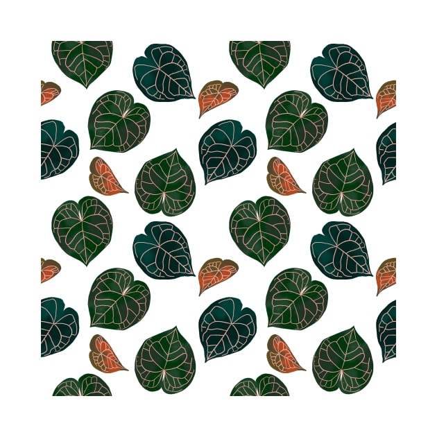 Tropical leaves pattern by RosanneCreates