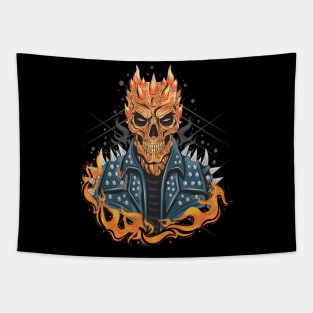 Blazing Skull Tapestry