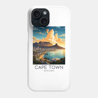 A Pop Art Travel Print of Cape Town - South Africa Phone Case