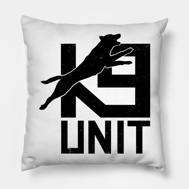 K-9 Unit  -Police Dog Unit- Malinois Pillow by Nartissima