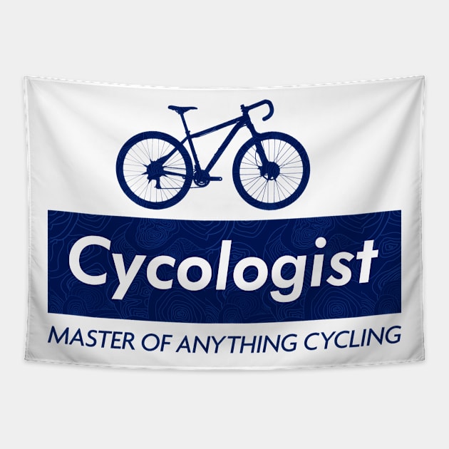 Cycologist - Master of Anything Cycling v3 Tapestry by Design_Lawrence