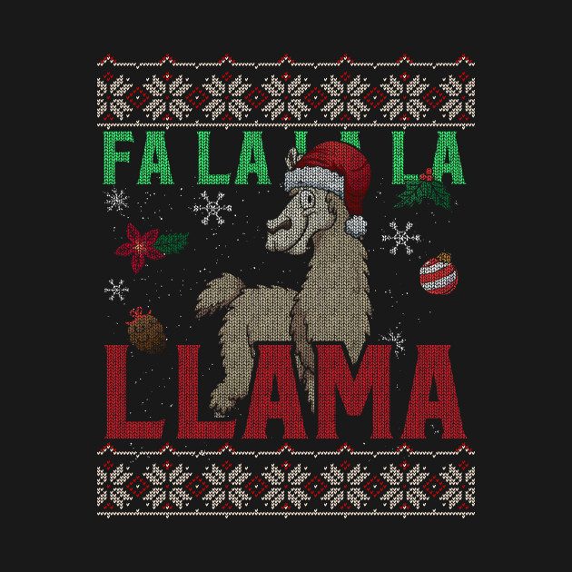 Disover Fa La La Llama Funny Pajamas Christmas Gifts Kids Girls Boys - Llama Christmas - T-Shirt