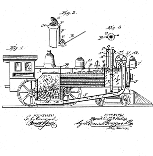 Smoke Consuming Locomotive Vintage Patent Hand Drawing Magnet