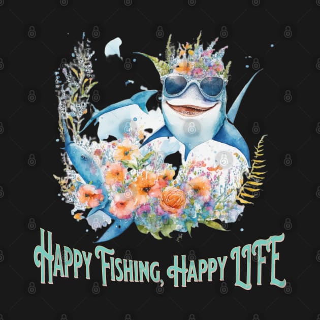 happy fishing happy life by Happysoo Art 