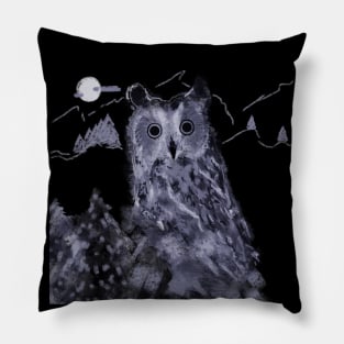 Blue Hoot Pillow