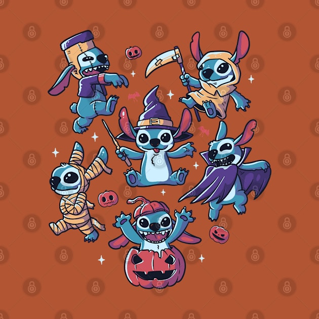 Halloween Experiments Cute Spooky Aliens - Light by eduely