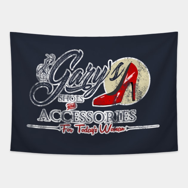 Gary's Shoes & Accessories, distressed Tapestry by hauntedjack