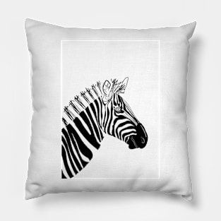 Monochrome Zebra Pillow