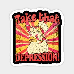 Take that Depression, Lucifer Duck Rubber Ducky Hasbin Hotel Magnet