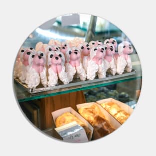 Israel, Haifa. Poodles in a Bakery Pin